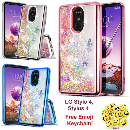 For LG STYLO 4/ STYLUS 4 2018 Liquid Glitter Flowing Sparkle Shockproof TPU Case - Place Wireless