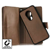 for Moto G7 Play Leather 8 Card Slot Magnetic Wallet Case[DETACHABL