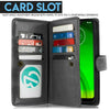 for Moto G7 Play Leather 8 Card Slot Magnetic Wallet Case[DETACHABL