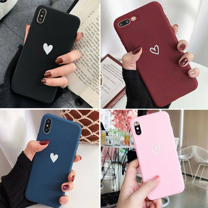 For AppLe Iphone 11 Pro Max  8 Plus XS  MAX XR Slim Love Heart Cute ♡♥  Girls Women Phone Case Cover ♡♥ - Place Wireless