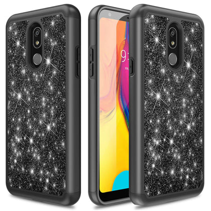 For LG Stylo 5/5v/5+/5x Case Hybrid Luxury Glitter Bling Cover/ Screen Protector - Place Wireless