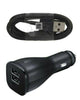 Fast DUAL Car Charger + Type-C Cable For Samsung LG Motorola