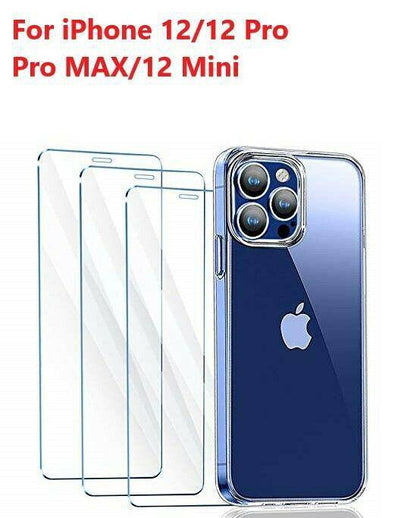 3 Pack iPhone 12 Pro max mini iPhone 12 Pro Max Tempered Glass Screen Protector - Place Wireless