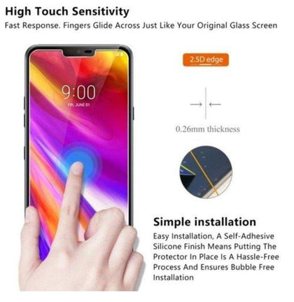 3-Pack For LG ThinQ G7 Premium Clear Tempered Glass Screen Protector - Place Wireless