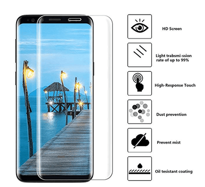 For Samsung Galaxy S8, S9, S7, S6 Edge Plus, S7 Edge Plus & Note 8, 9 Full Cover Tempered Glass Screen Protector - Place Wireless