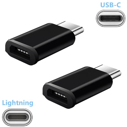 2 PCS Lightning to USB C Type C Charging Adapter for Smart Phone iPhone - Place Wireless