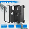 For iPhone 12/Pro/Max/5G Case With Stand Belt Clip Hybrid Rugged Defender Cover