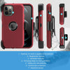 For iPhone 12/Pro/Max/5G Case With Stand Belt Clip Hybrid Rugged Defender Cover