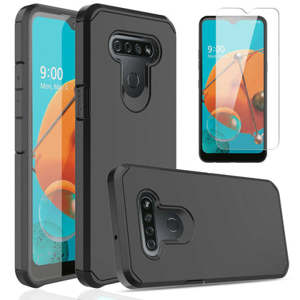 For LG K51 / LG Reflect Phone Case Shockproof Hybrid Hard Cover/Screen Protector - Place Wireless