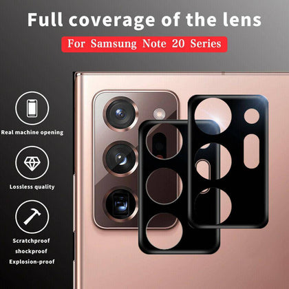 For Samsung Note 20 /20 Ultra Metal Tempered Glass Camera Lens Screen Protector - Place Wireless