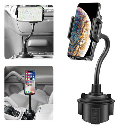New Universal Car Mount Adjustable Gooseneck Cup Holder Cradle For Cell Phone US - Place Wireless