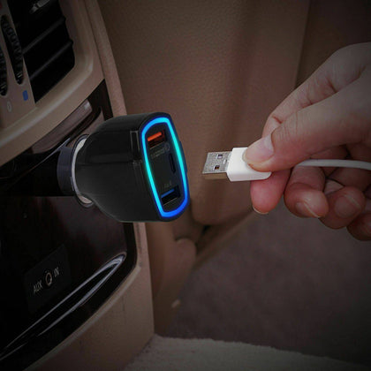 Fast Quick CAR Charger USB With Type C connector for Android & iPhone phones - Place Wireless