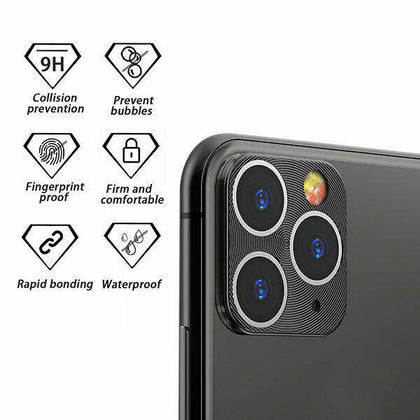 For Iphone 11, 11 Pro, 11 Pro Max, Max Screen Protector Tempered Glass Back Camera Lens Cover - Place Wireless
