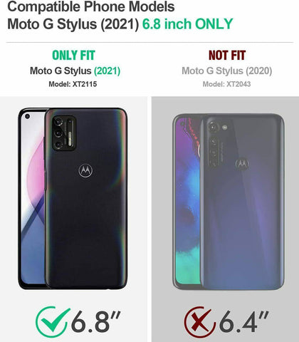 Motorola Moto G Stylus (2021) Case，Poetic® Dual Layer Shockproof Cover Black