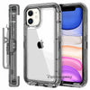 For iPhone 11 Pro XS Max XR X 8 7 6s Plus W/ Stand Belt Clip Clear Crystal Case