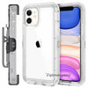 For iPhone 11 Pro XS Max XR X 8 7 6s Plus W/ Stand Belt Clip Clear Crystal Case