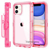 For iPhone 11 Pro XS Max XR X 8 7 6s Plus W/ Stand Belt Clip Clear Crystal Case