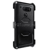 For LG V40, V40 ThinQ Armor Hybrid Rugged Holster Belt Clip Hard Case Cover Stand