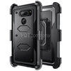 For LG V40, V40 ThinQ Armor Hybrid Rugged Holster Belt Clip Hard Case Cover Stand