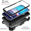 For Motorola Moto E (2020)/E7/E6 Phone Case Shockproof Belt Clip Kickstand Cover