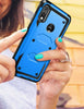 For Motorola Moto E (2020)/E7/E6 Phone Case Shockproof Belt Clip Kickstand Cover